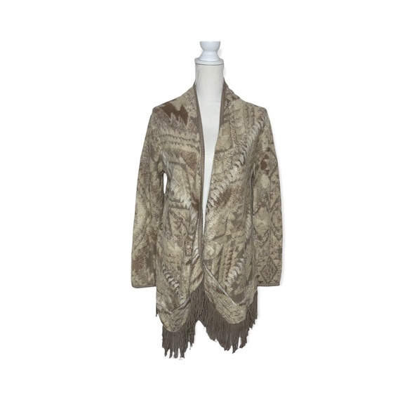 LUCKY BRAND Open Front Fringe Cardigan Sweater S NWT - Picture 7 of 11